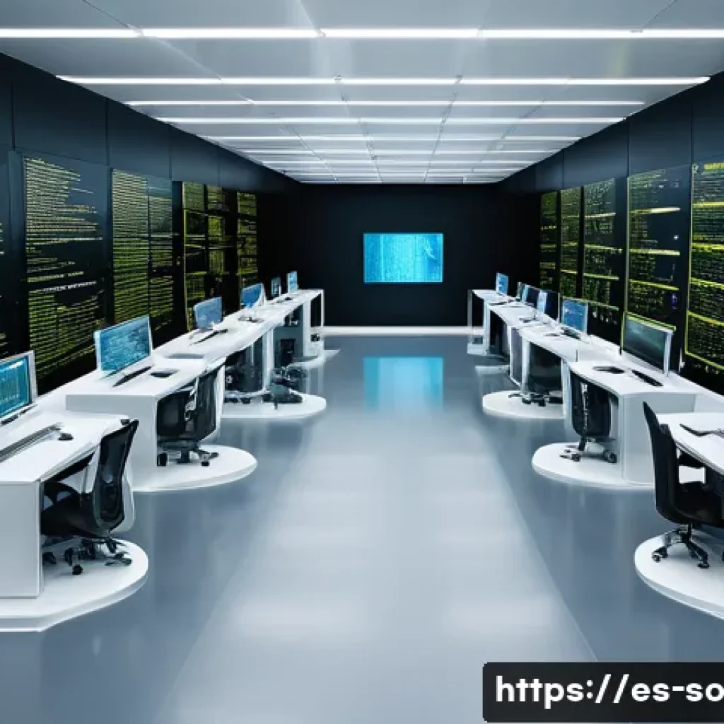 CI CD 파이프라인 구축의 실패 원인 - The Broken Telephone Pipeline**
**Prompt:** An aerial view of a vibrant, futuristic software develo...