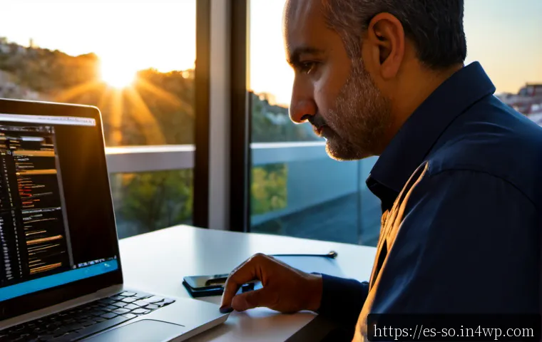 Home 17 CI CD 파이프라인 구축 후 유지보수 체크리스트 - Photorealistic modern DevOps maintenance workspace in Madrid, Spain, a middle-aged engineer reviewin...
